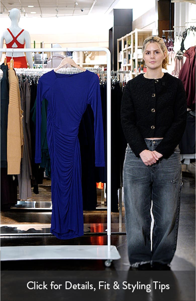 Ruched Long Sleeve Dress, sales video thumbnail