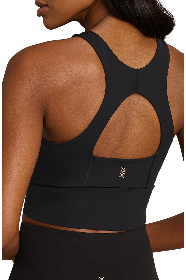 Revive Scoop Longline Bra, Alternate, color, PURE BLACK
