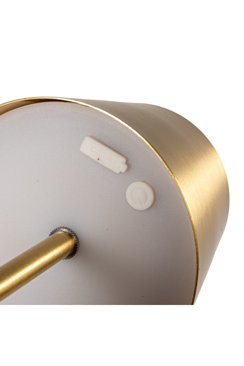 Metal LED Rechargeable Table Lamp with Touch Sensor, Brushed Brass Finish, Alternate, color, Brass