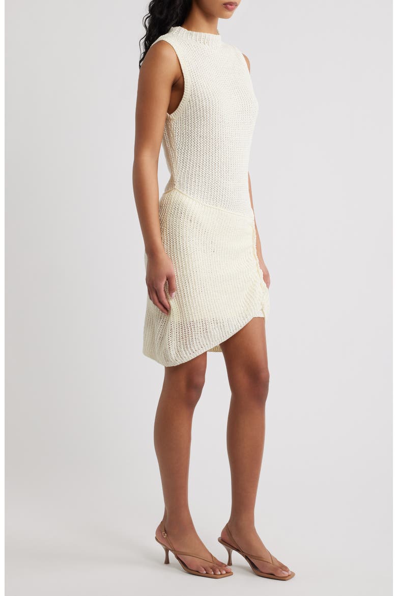 Kate Asymmetrical Knit Dress, Alternate, color, PEARL