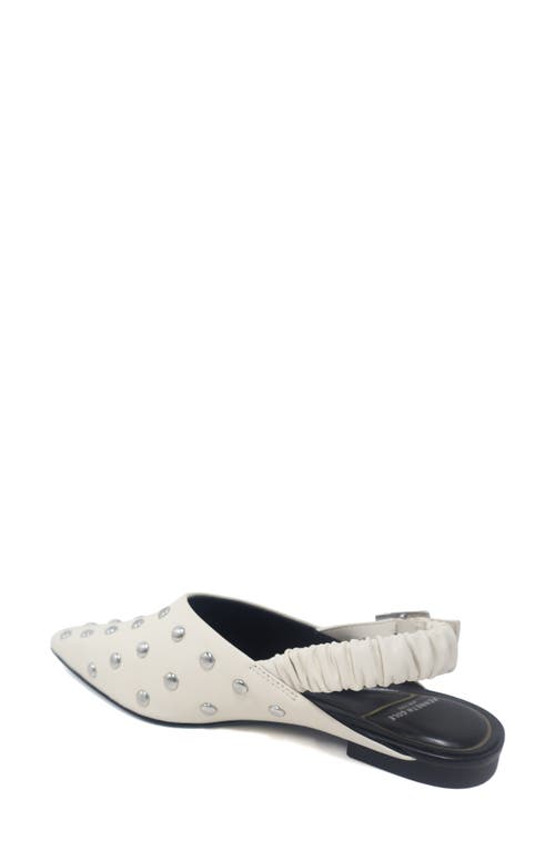 Kenneth Cole Nicola Studded Slingback Mule In Vanilla Leather