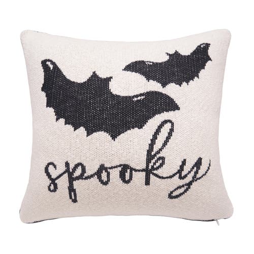 C & F Home C&f Home Bats Reversible Halloween Knitted Pillow, 20" X 20" In Black
