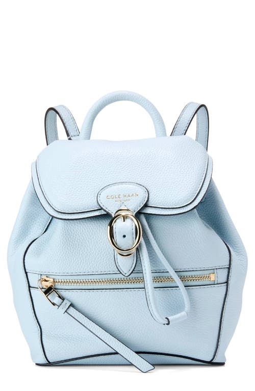 Cole Haan Alexandria Small Flap Leather Backpack in Ballad Blue at Nordstrom
