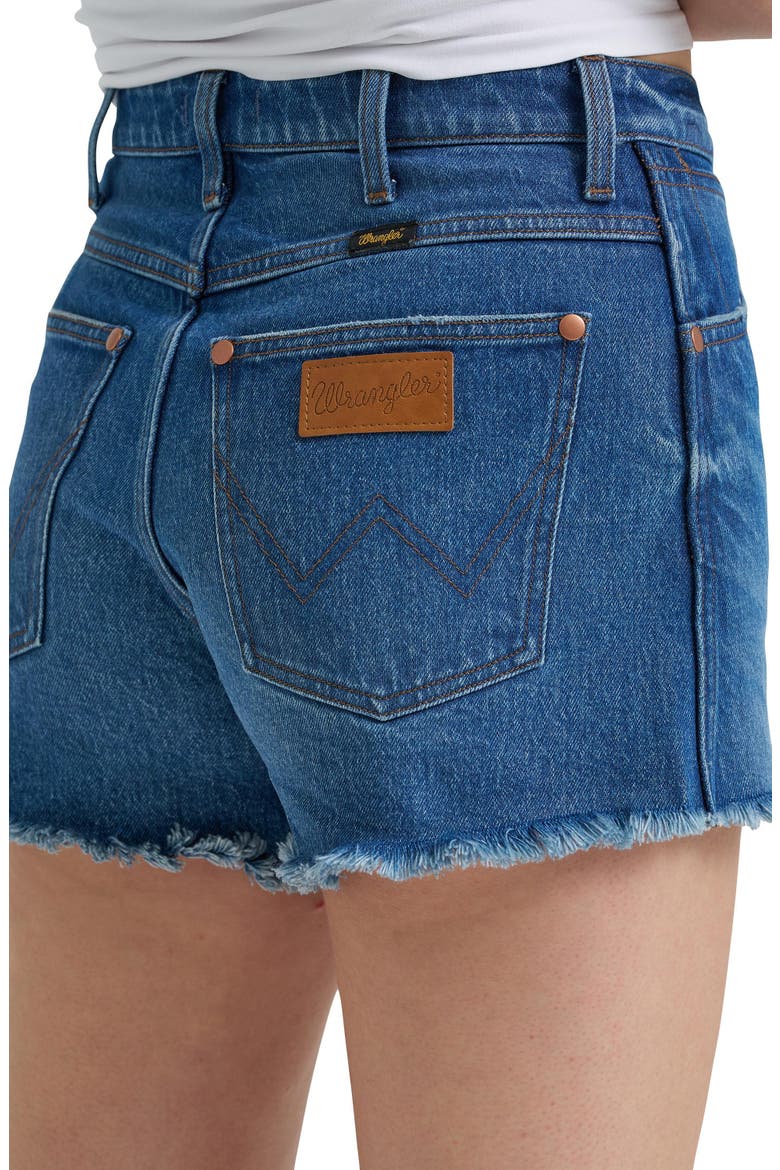 Western Cutoff Denim Shorts, Alternate, color, JUNIPER