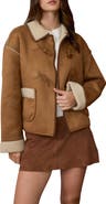 Blu Pepper Faux Shearling & Faux Suede Jacket