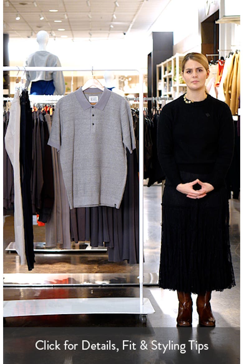 Tonal Stripe Cotton Polo Sweater video