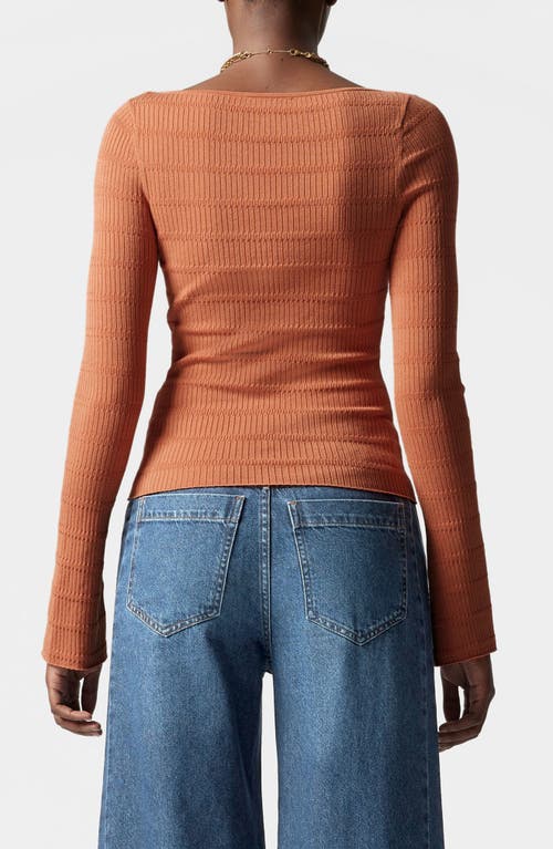 Shop & Other Stories Tobie Rib Top In Orange Medium Dusty
