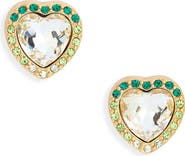 Kurt Geiger London Pavé Crystal Heart Stud Earrings
