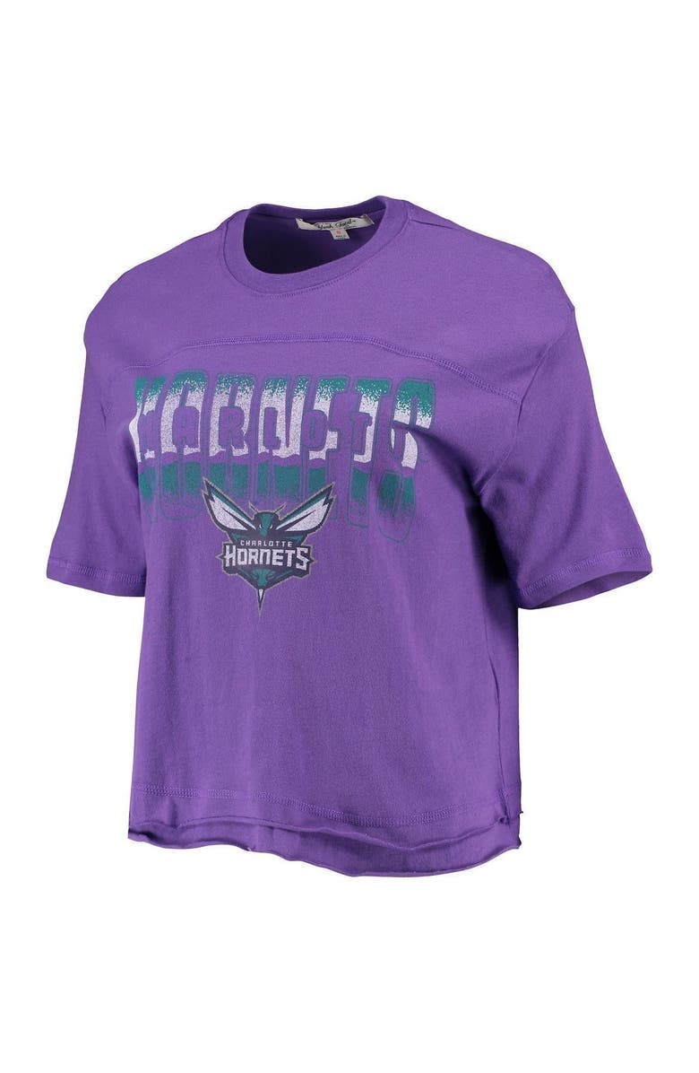 Junk Food Women's Junk Food Purple Charlotte Hornets Gradient Crop Top, Main, color,