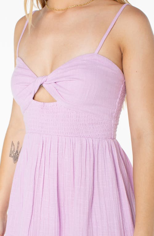 Roxy Sunruse Vibes Cutout Minidress In Purple