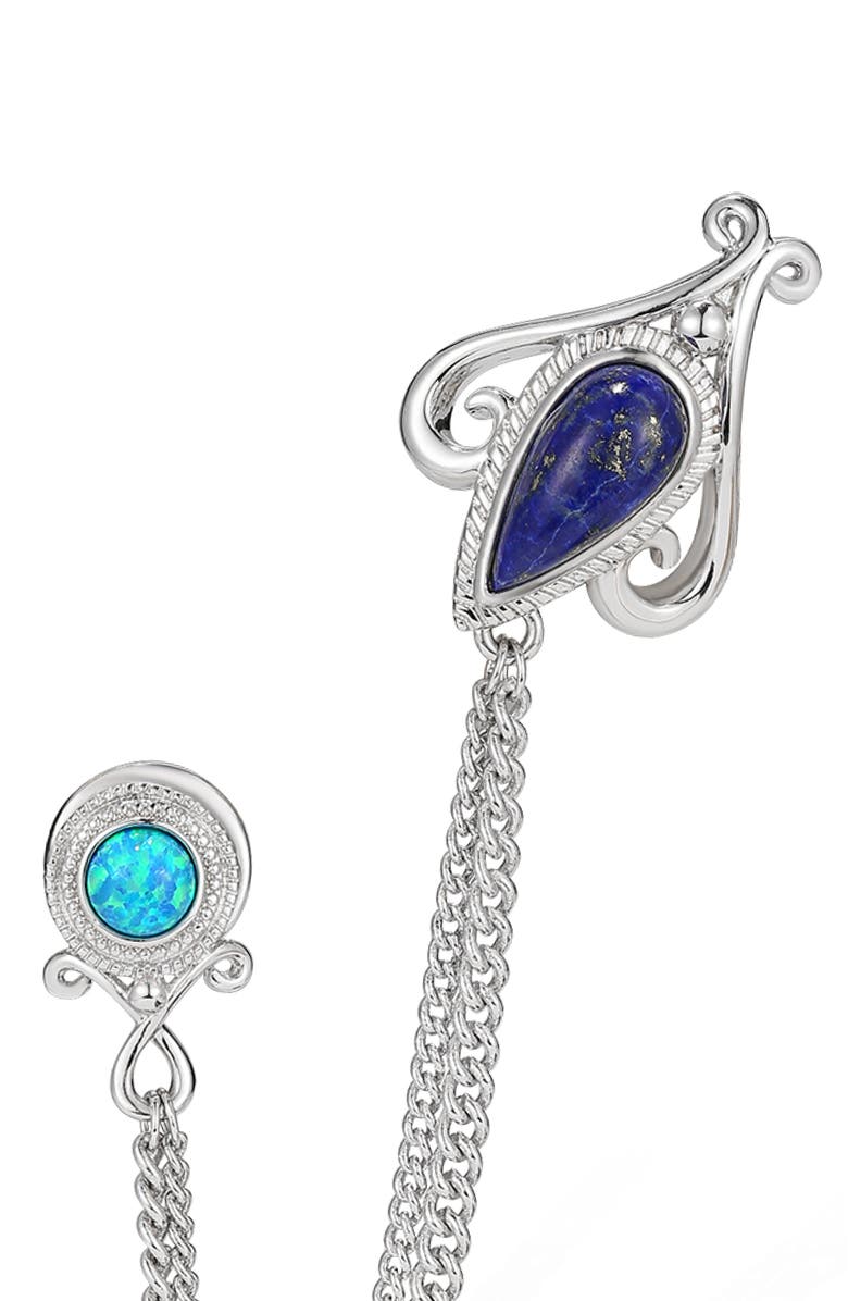 RC RETRO CHIC Bee Priestess Brooch, Alternate, color, Sliver & Blue