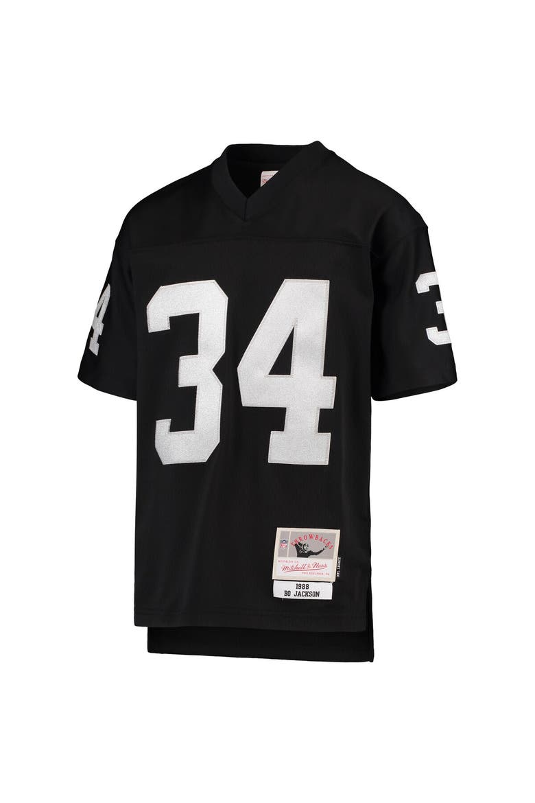 Youth Mitchell & Ness Bo Jackson Black Las Vegas Raiders 1988 Legacy Retired Player Jersey, Alternate, color, Black