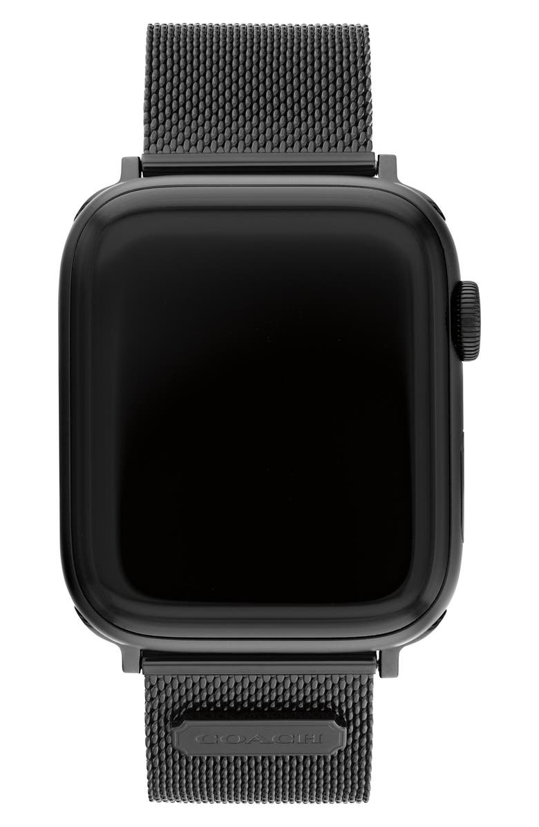 COACH Mesh Apple Watch<sup>®</sup> Watchband, Main, color, Black