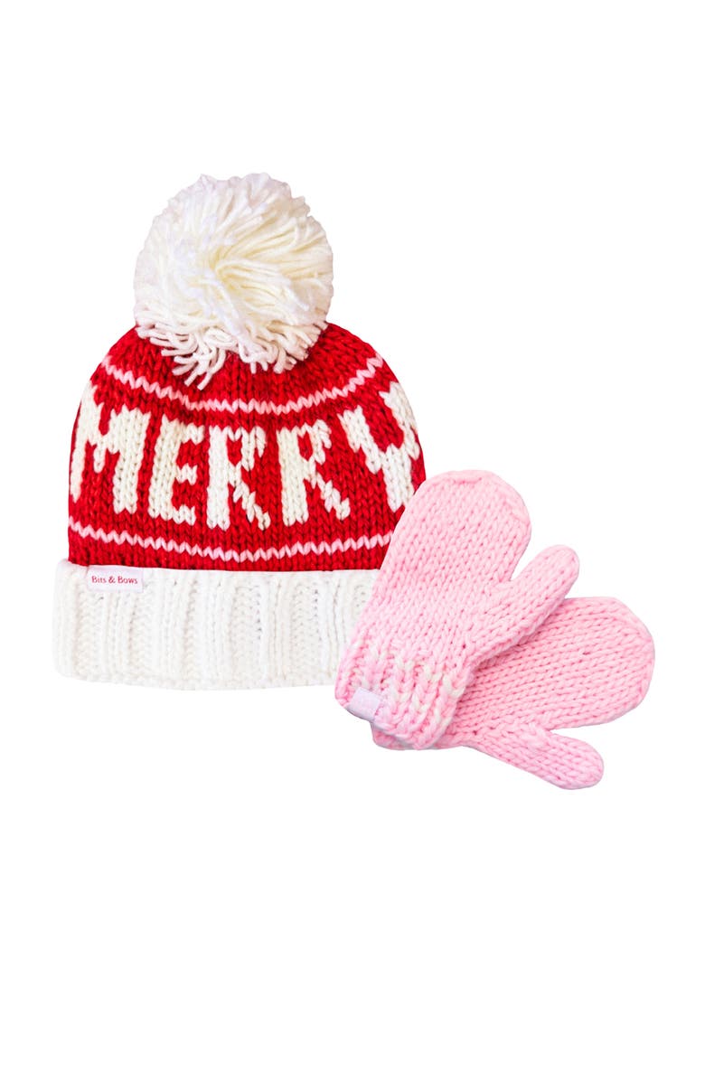 Bits & Bows Merry Bobble Hat, Alternate, color, Red