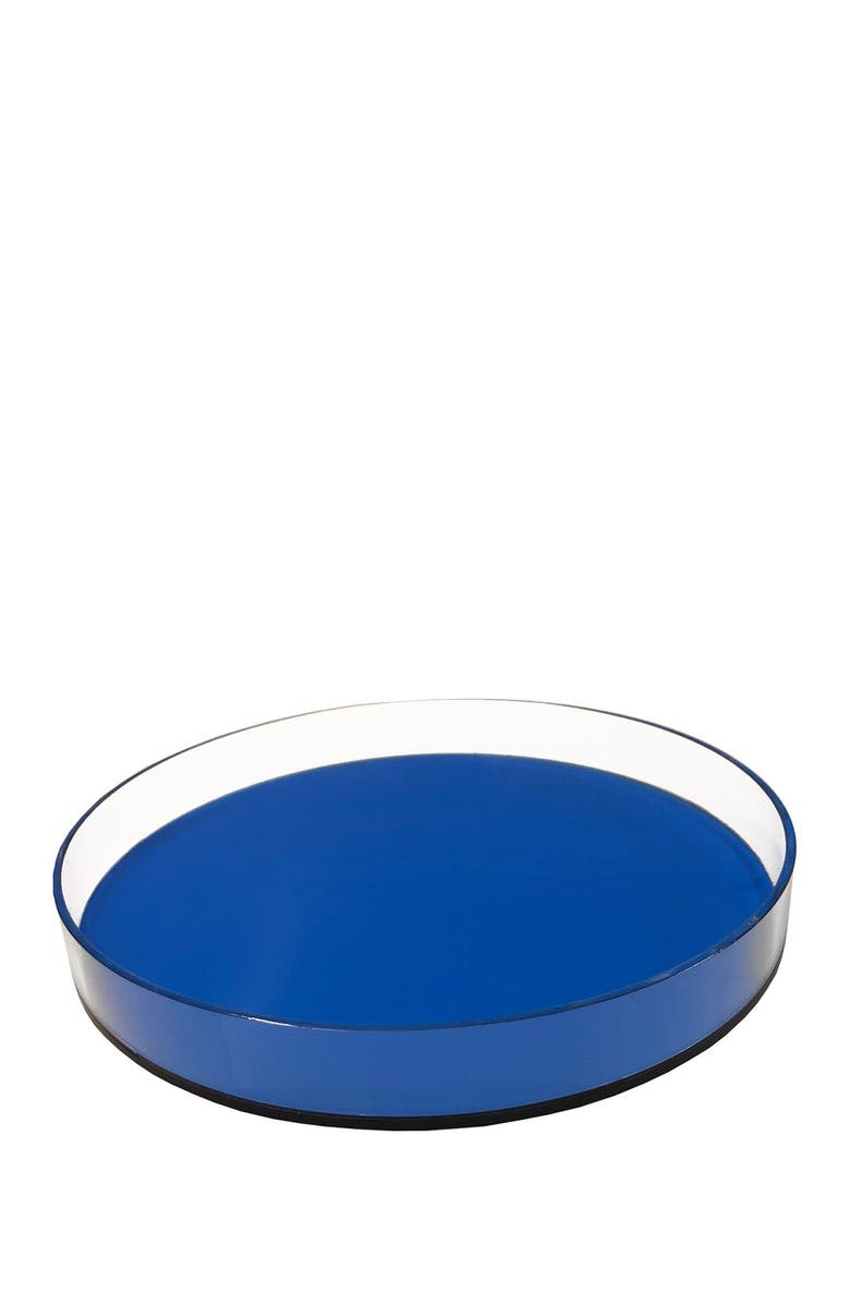 R16 HOME Neon Blue Round Tray, Main, color, Neon Blue