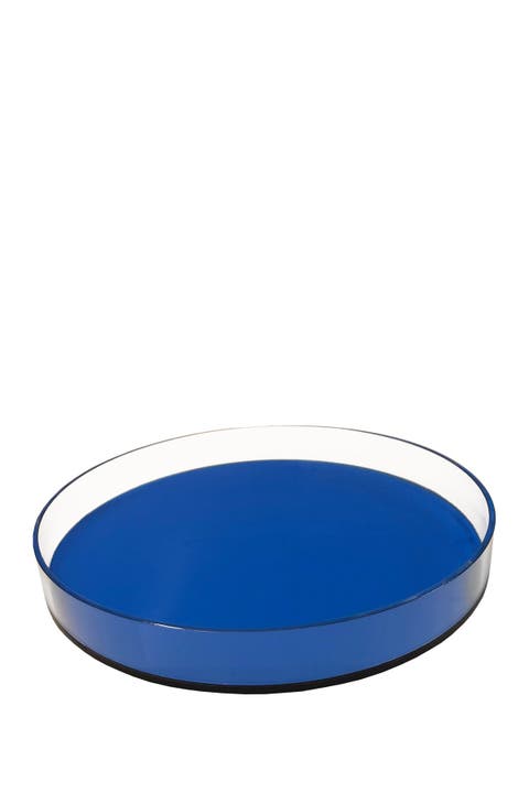 Neon Blue Round Tray