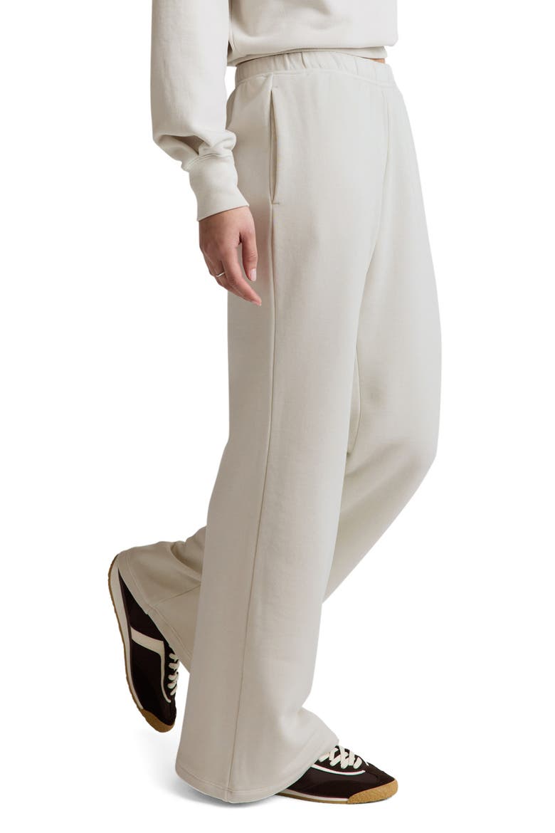 Fade Out Flare Leg Sweatpants, Alternate, color, WASHED VINTAGE WHITE