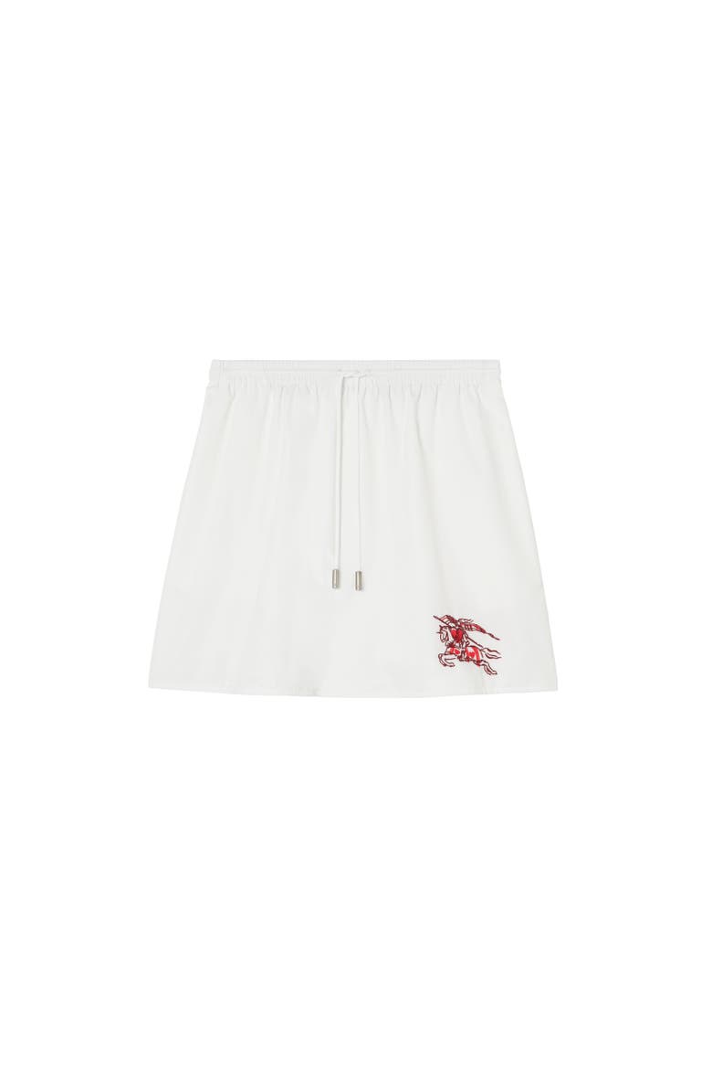 Heart Knight Cotton Mini Skirt, Alternate, color, Optic white