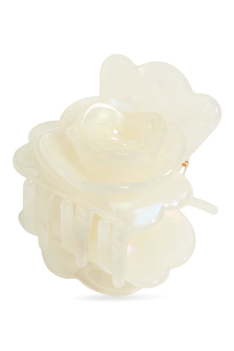 Hazel Bloom Claw Clip, Main, color, IRIDESCENT