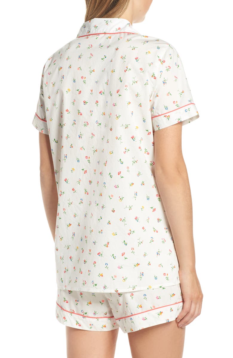 J.Crew Floral Print Pajamas, Alternate, color, Ivory Multi