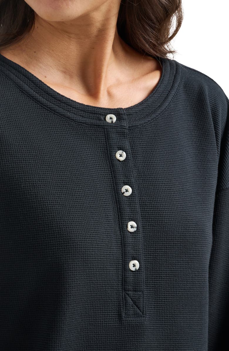 TravisMathew Casual Acquaintance Henley, Alternate, color, Black