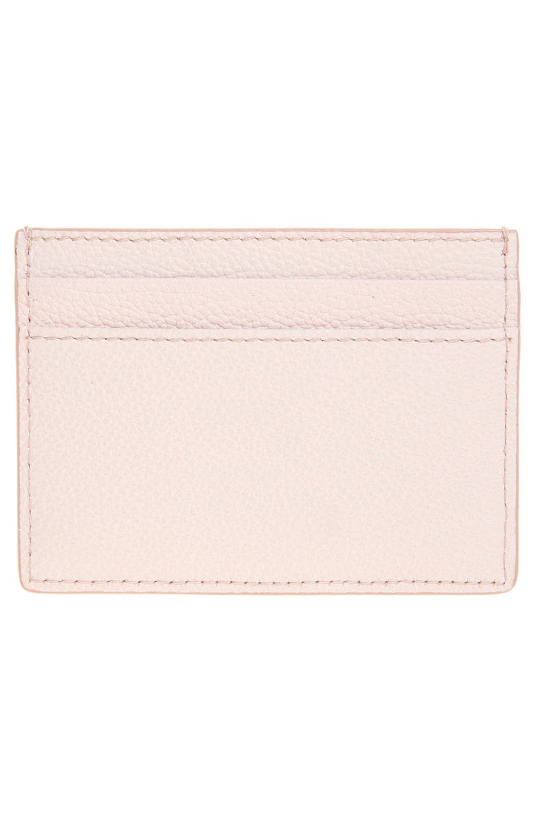 Burberry Cotswolds Leather Card Case, Alternate, color, Cameo Pink