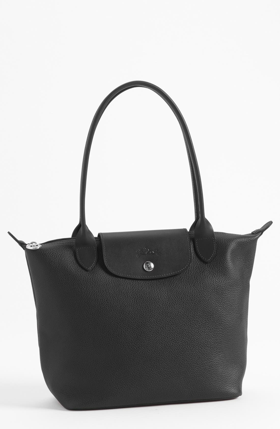 Longchamp 'Veau Foulonne' Leather Shoulder Bag, Main, color, 