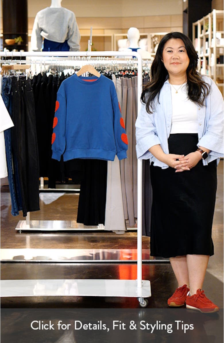 Kids' Bouclé Hearts Cotton Sweatshirt, sales video thumbnail