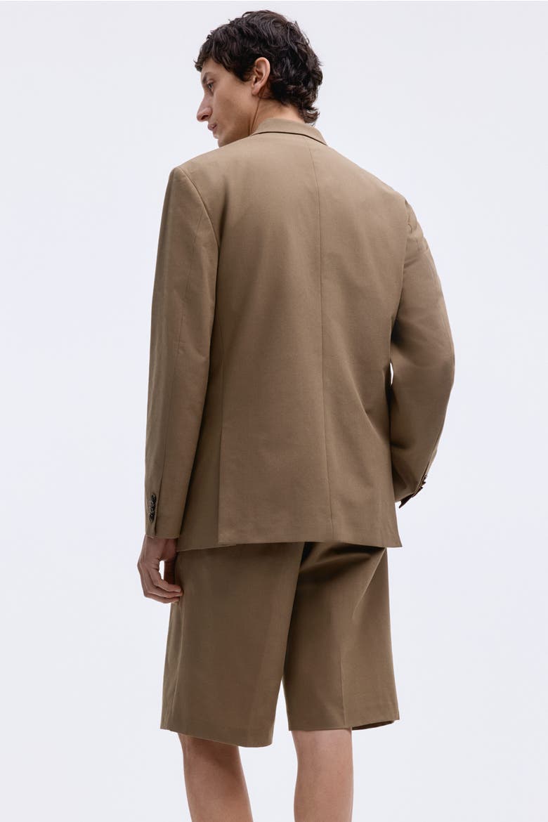 Relaxed Fit Double-breasted Jacket, Alternate, color, Dark beige