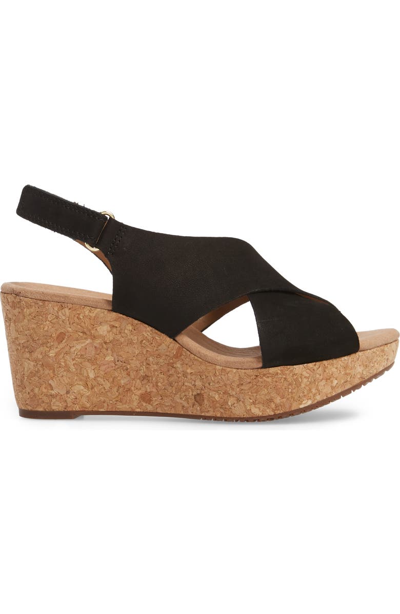 Clarks<sup>®</sup> Annadel Eirwyn Wedge Sandal, Alternate, color,
