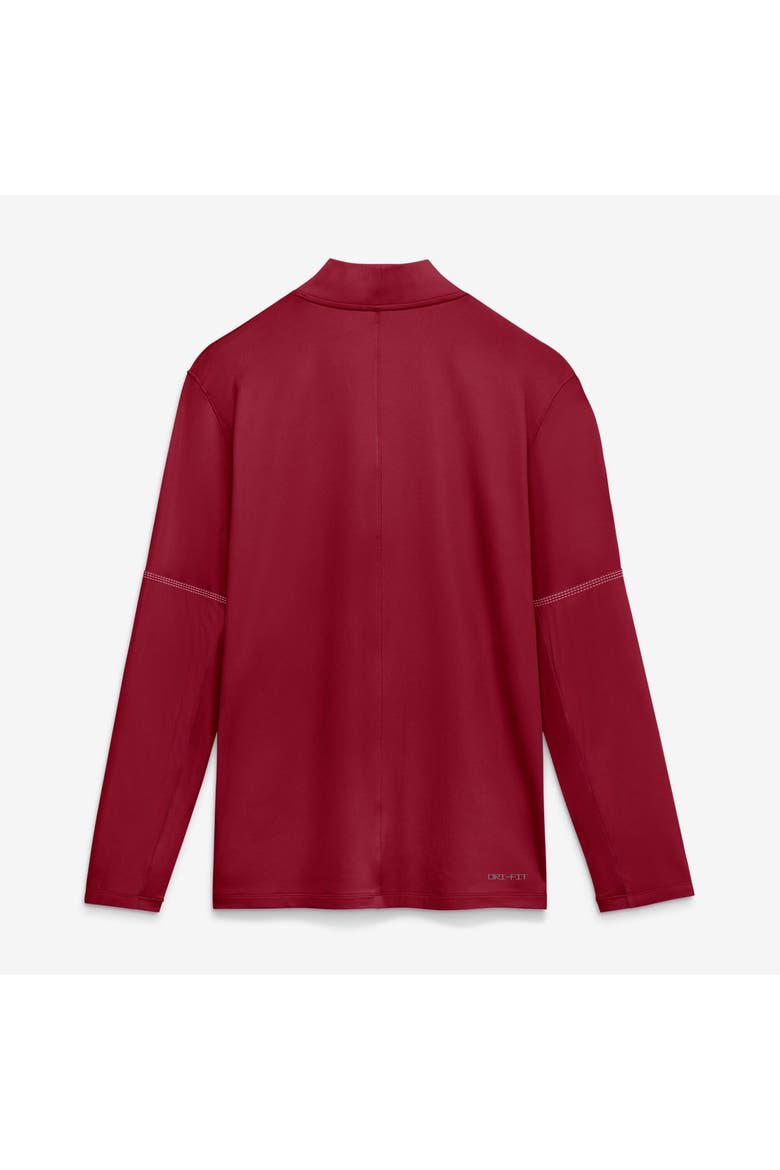 Men's Nike Crimson Alabama Crimson Tide 2026 Sideline Midweight Half-Zip Dri-FIT Pullover, Alternate, color, Crimson