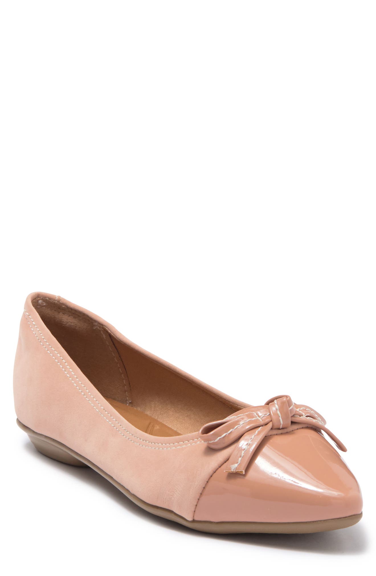 OFFLINE Pointed Cap Toe Bow Flat, Main, color, 