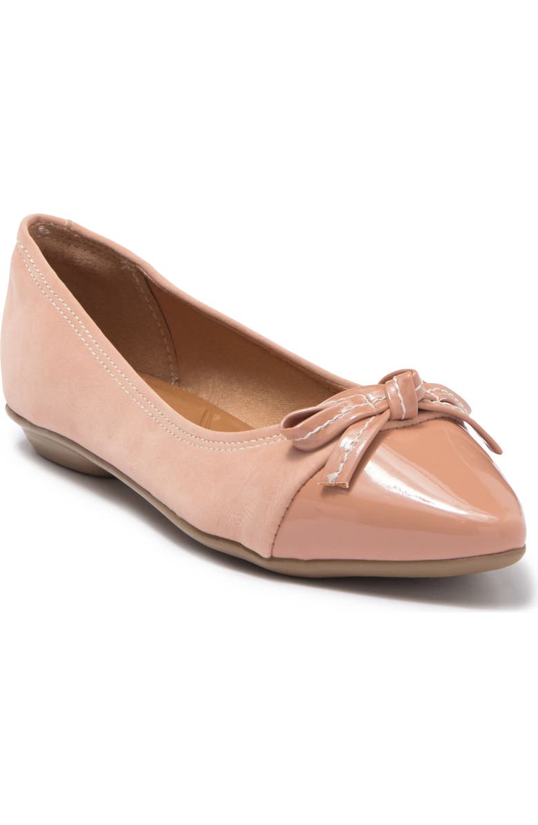 OFFLINE Pointed Cap Toe Bow Flat, Main, color,