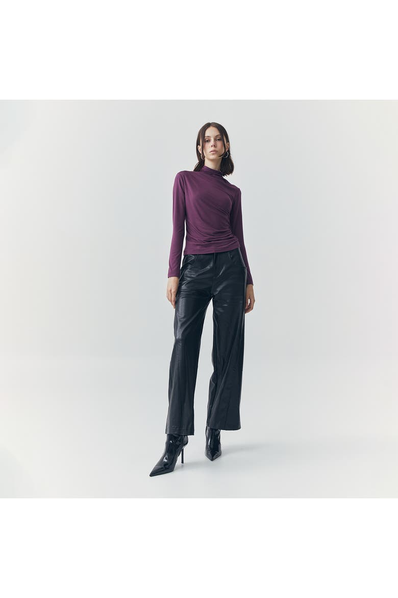 Mira Long Sleeve Top, Alternate, color, Plum