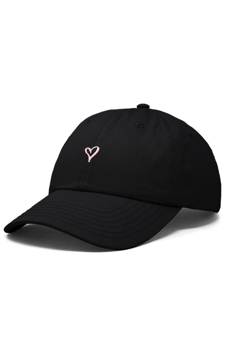 Dalix Mini Heart Dad Cap, Alternate, color, Black