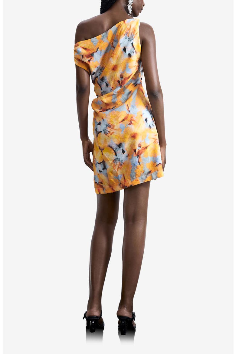 Floral Print Sleeveless Minidress, Alternate, color, ORANGE