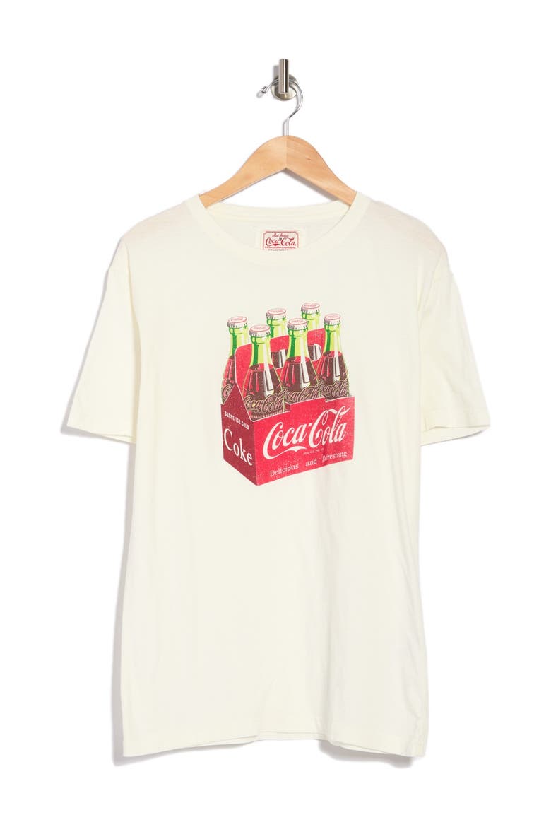 Coca-Cola Graphic Crew Neck T-Shirt, Alternate, color, DOVE WHITE