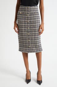 L'AGENCE Tai Tweed Midi Skirt