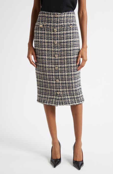 L'AGENCE Tai Tweed Midi Skirt