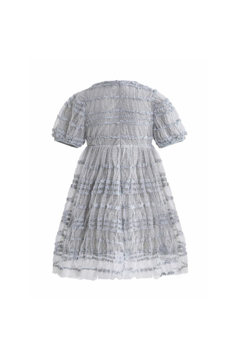 Mist Ruffle Dress, Alternate, color, Silver