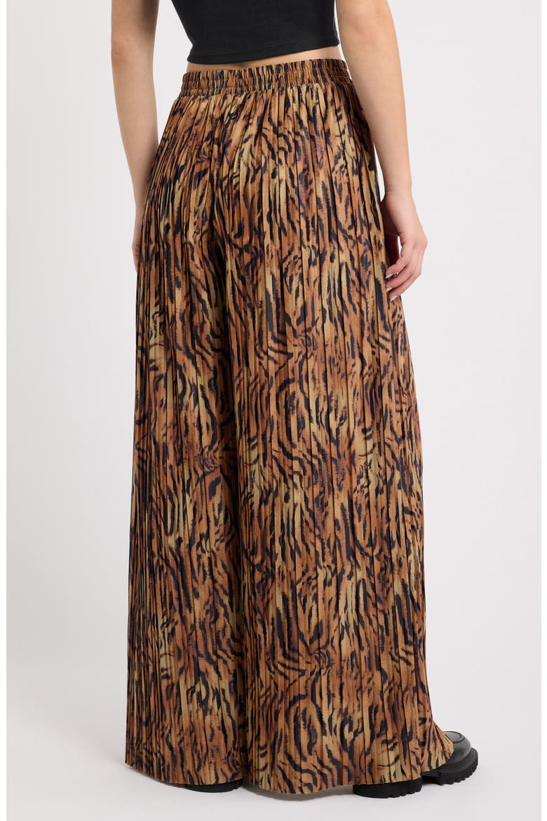 Pleated Wide Leg Pants, Alternate, color, TIGER
