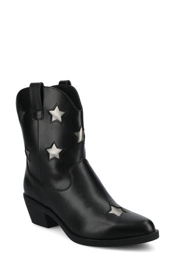 Journee Collection Journee Womens Underwood Medium And Wide Width Western Star Detail Ankle Booties
