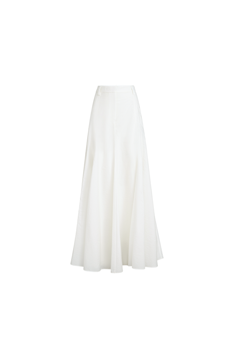 Brunello Cucinelli Flared skirt with monili, Main, color, White