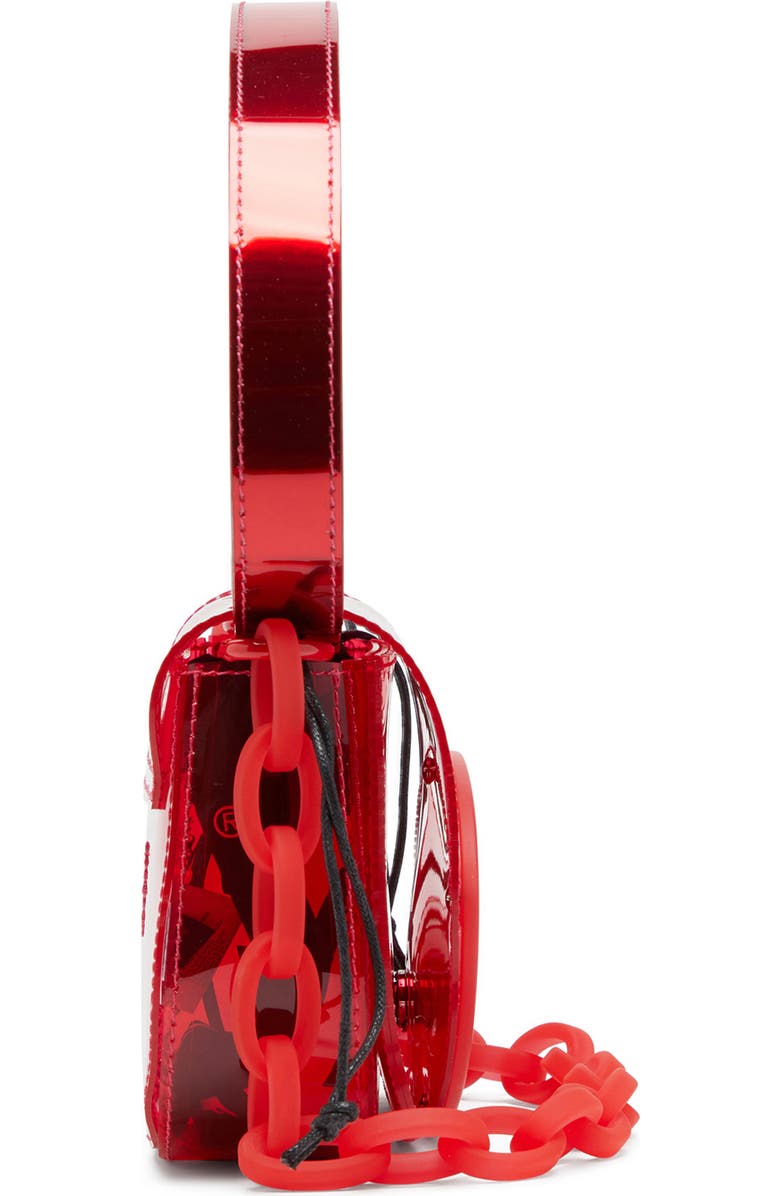 DIESEL<sup>®</sup> 1DR-Iconic Transparent TPU Shoulder Bag, Alternate, color, Red