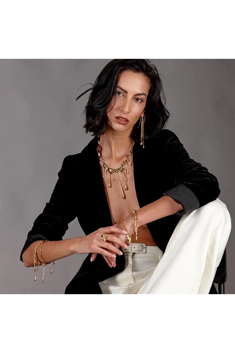 Drop Bangle, Alternate, color, Gold Vermeil
