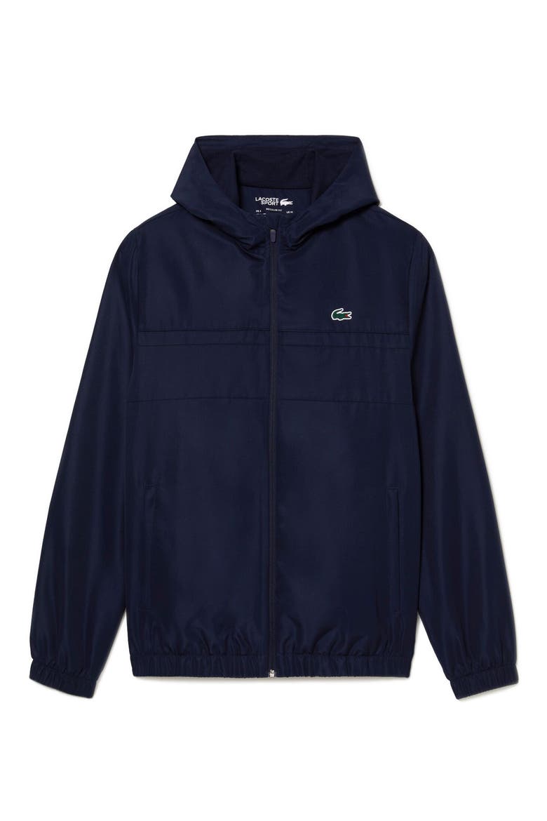 Water Repellent Hooded Taffeta Jacket, Alternate, color, MARINE/ MARINE-MARINE