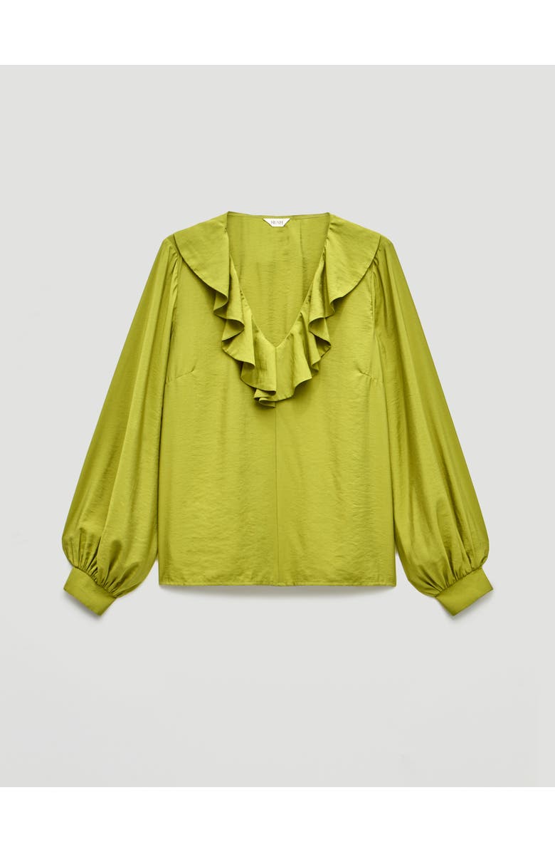 Hush Air Flow Ruffle Blouse, Alternate, color, Olive Green