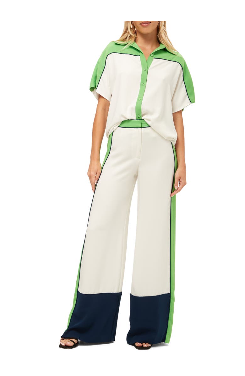 Trina Turk Series 2 Colorblock Button Up Top, Alternate, color, 