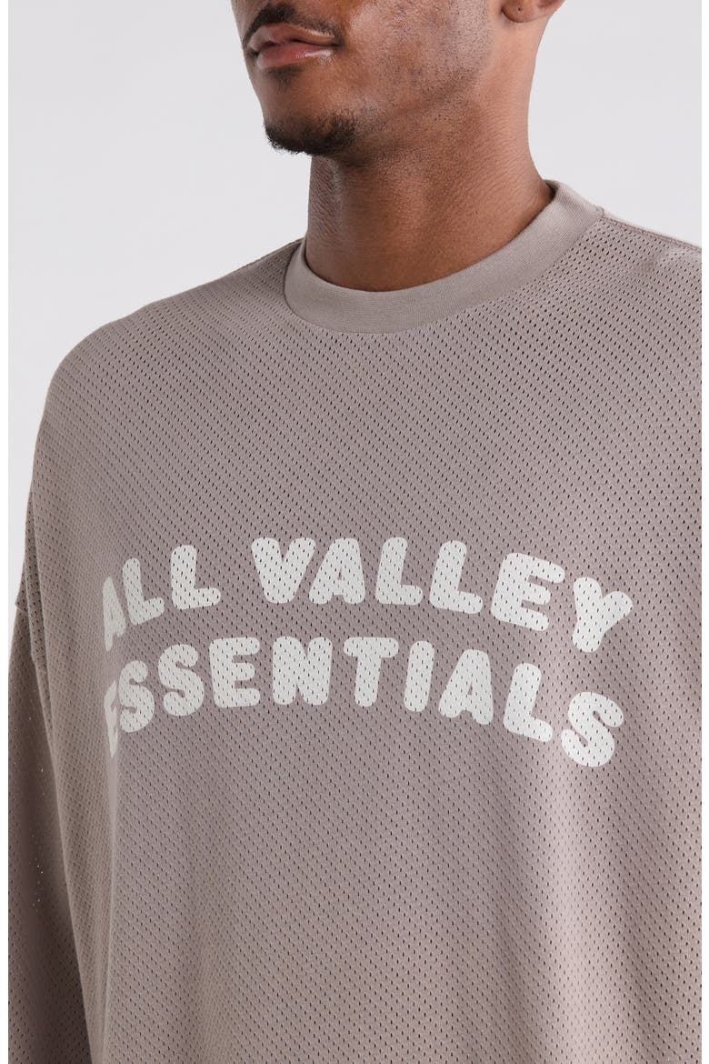Merch Oversize Long Sleeve Cotton Mesh Graphic T-Shirt, Alternate, color, SEAL