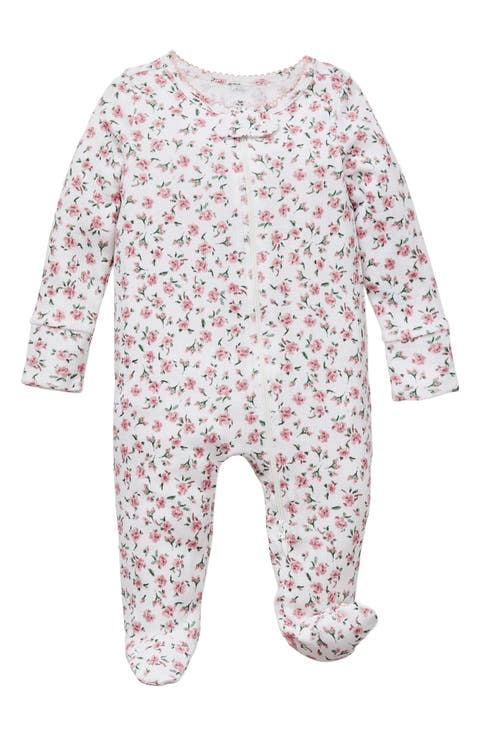 Pointelle Pima Cotton Zip Footie (Baby)